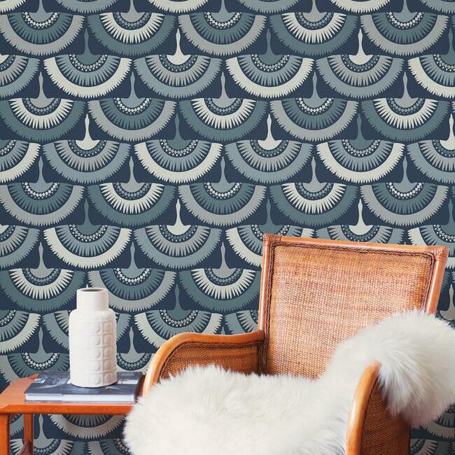 Feather and Fringe Wallpaper by York - Leland's Wallpaper