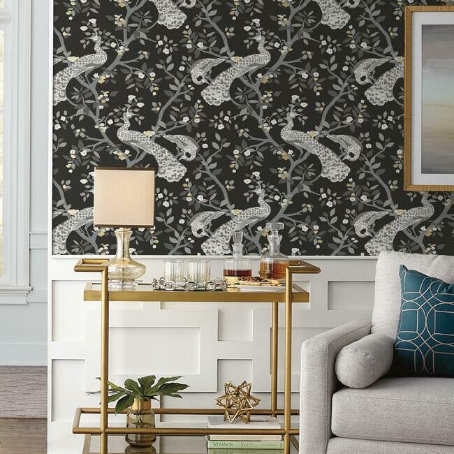 Purchase Bw3802 Plume Black And White Resource Library York Wallpaper