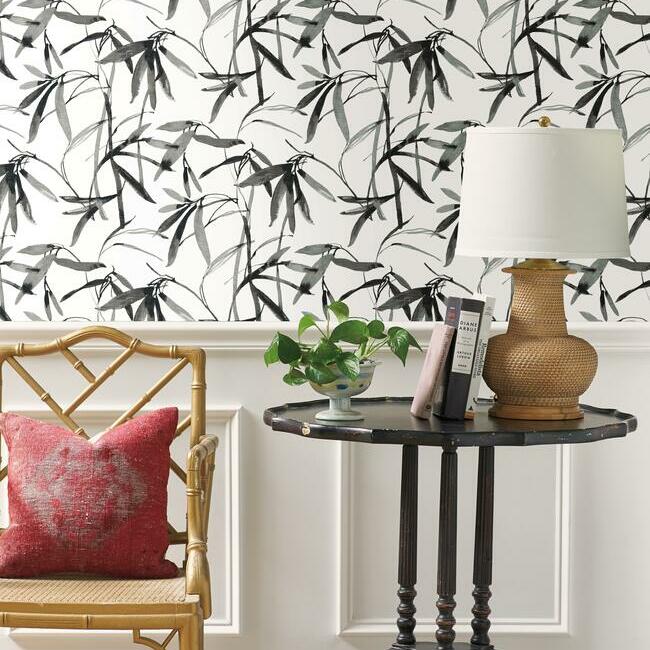 Watercolor Bamboo Black and White Wallpaper, Self-adhesive Removable  Wallpaper, Peel and Stick Fabric Wallpaper, Wallpaper - B051