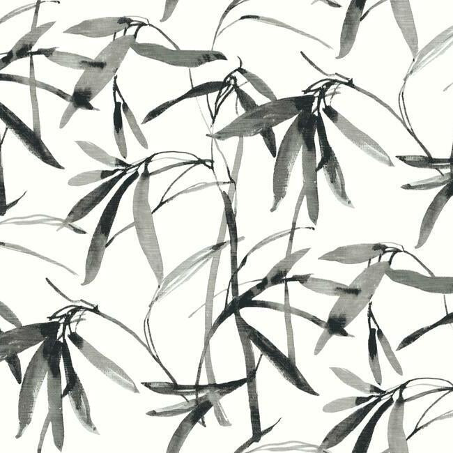 Order BW3843 Bamboo Ink Black and White Resource Library by York Wallpaper