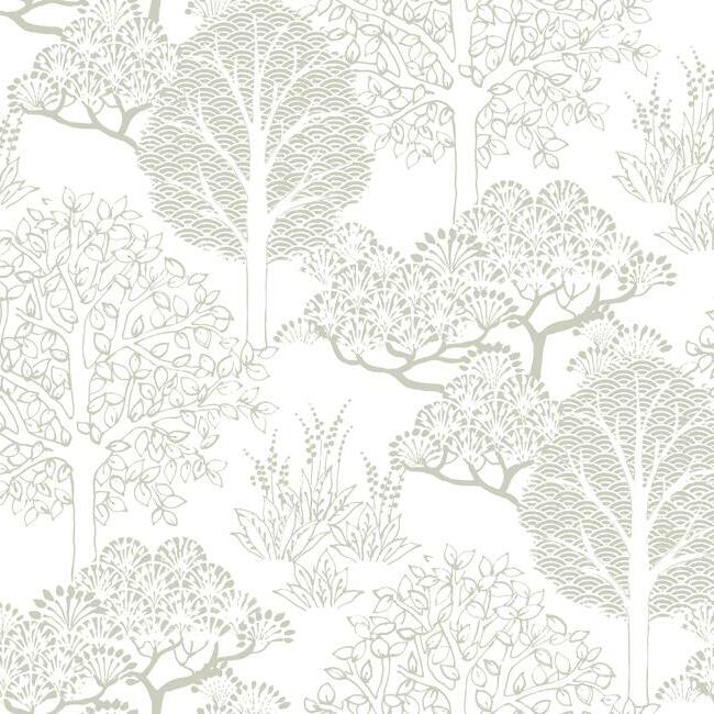 Buy BW3851 Kimono Trees Black and White Resource Library by York Wallpaper