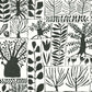 Looking BW3862 Primitive Trees Black and White Resource Library by York Wallpaper