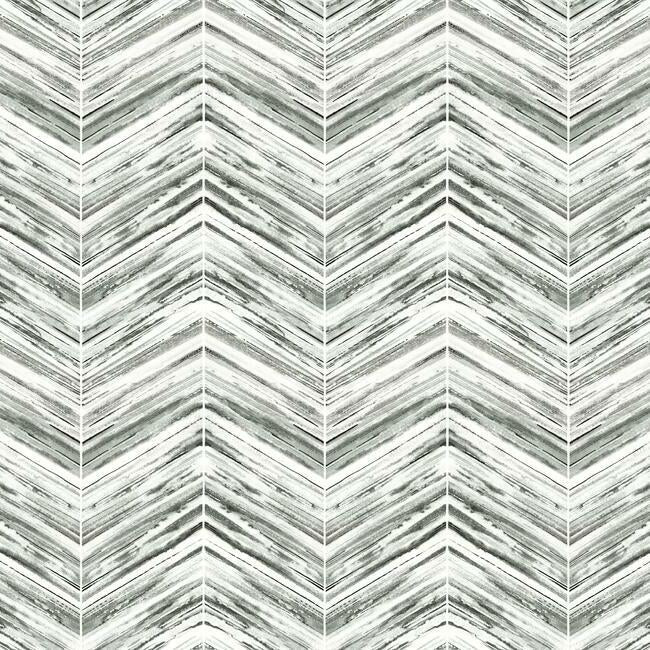 Find BW3911 Petite Watercolor Chevron Black and White Resource Library by York Wallpaper