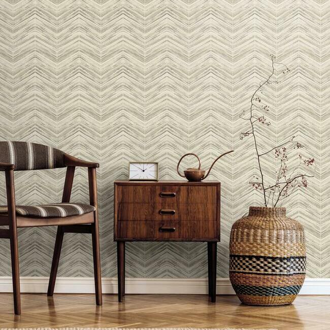 Looking Bw3912 Petite Watercolor Chevron Black And White Resource Library York Wallpaper