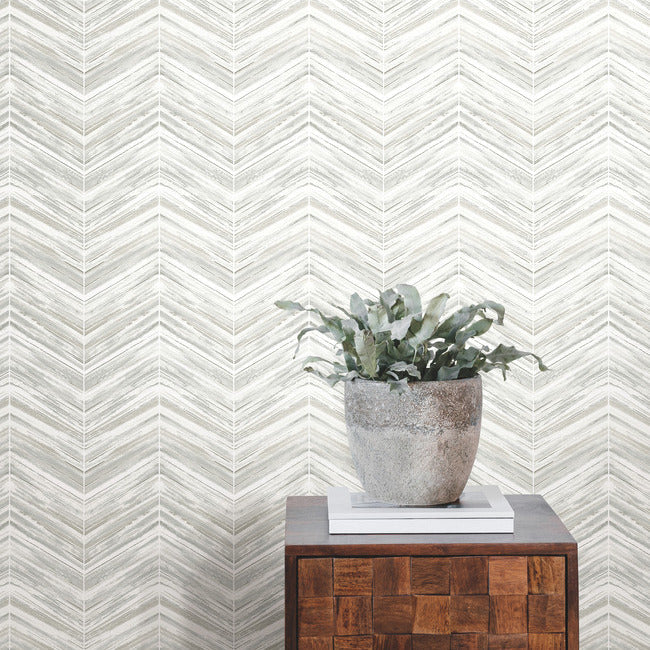 Looking Bw3913 Petite Watercolor Chevron Black And White Resource Library York Wallpaper