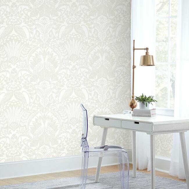 Find BW3932 Egret Damask Wallpaper Neutral/White Damask Resource Library York Wallpaper1 
