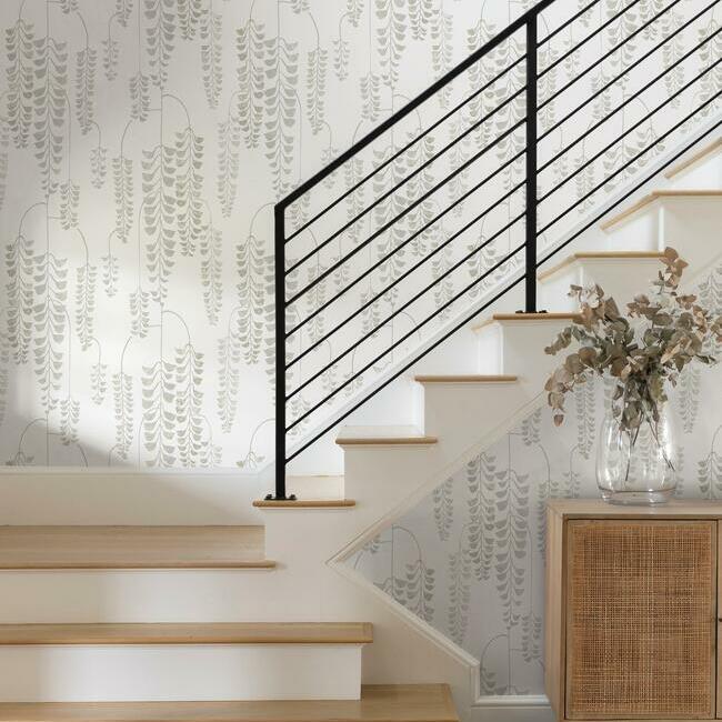 Purchase Bw3942 Deco Wisteria Black And White Resource Library York Wallpaper