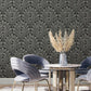 Acquire BW3951 Shell Damask Wallpaper Black/Glint Damask Resource Library York Wallpaper1 