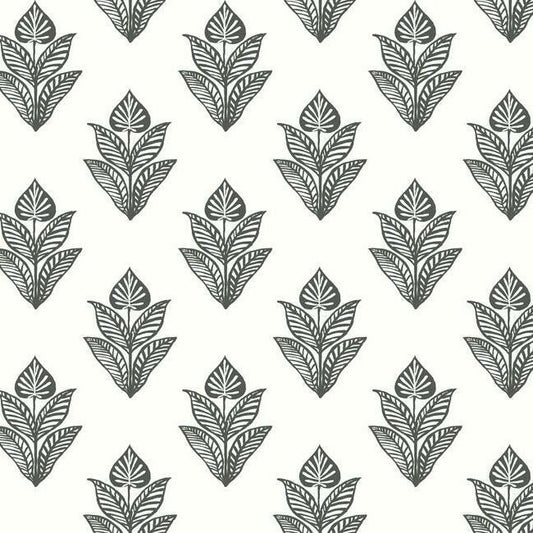 Purchase BW3977 Lotus Motif Black and White Resource Library by York Wallpaper