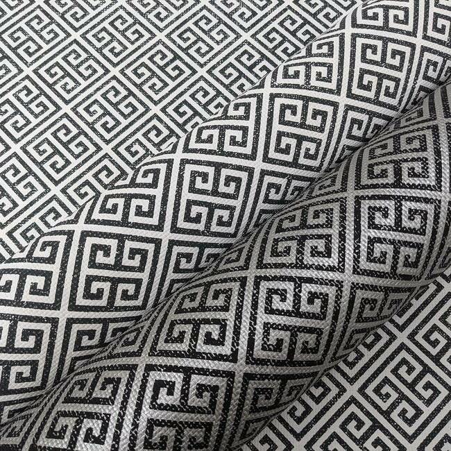 Search Bw3992 Grecian Geometric Black And White Resource Library York Wallpaper