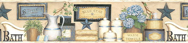 Shop CTR63101B Countryside Blue by Chesapeake Wallpaper