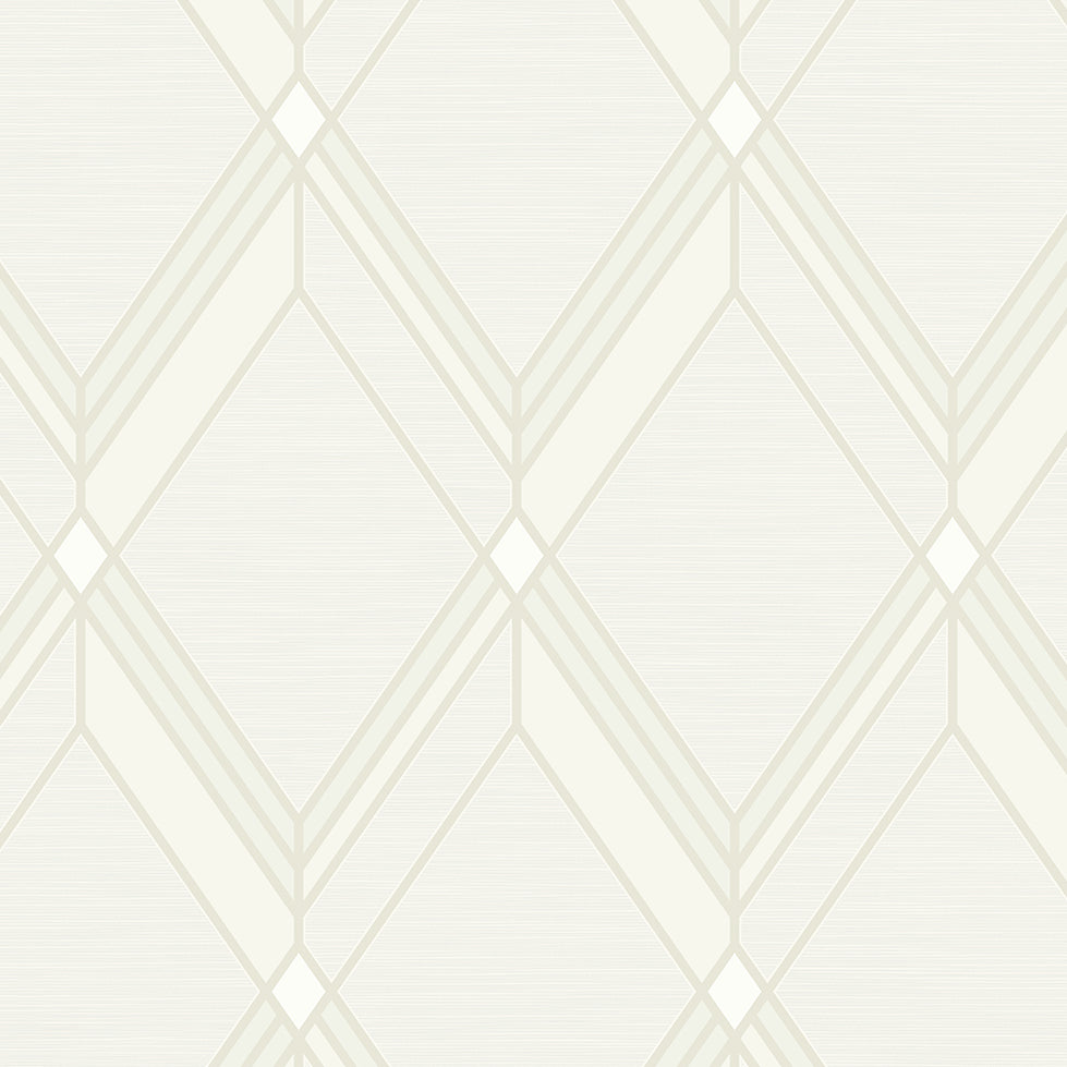 DC60500 | Brooklyn Diamond, Off-White - Collins & Company Wallpaper