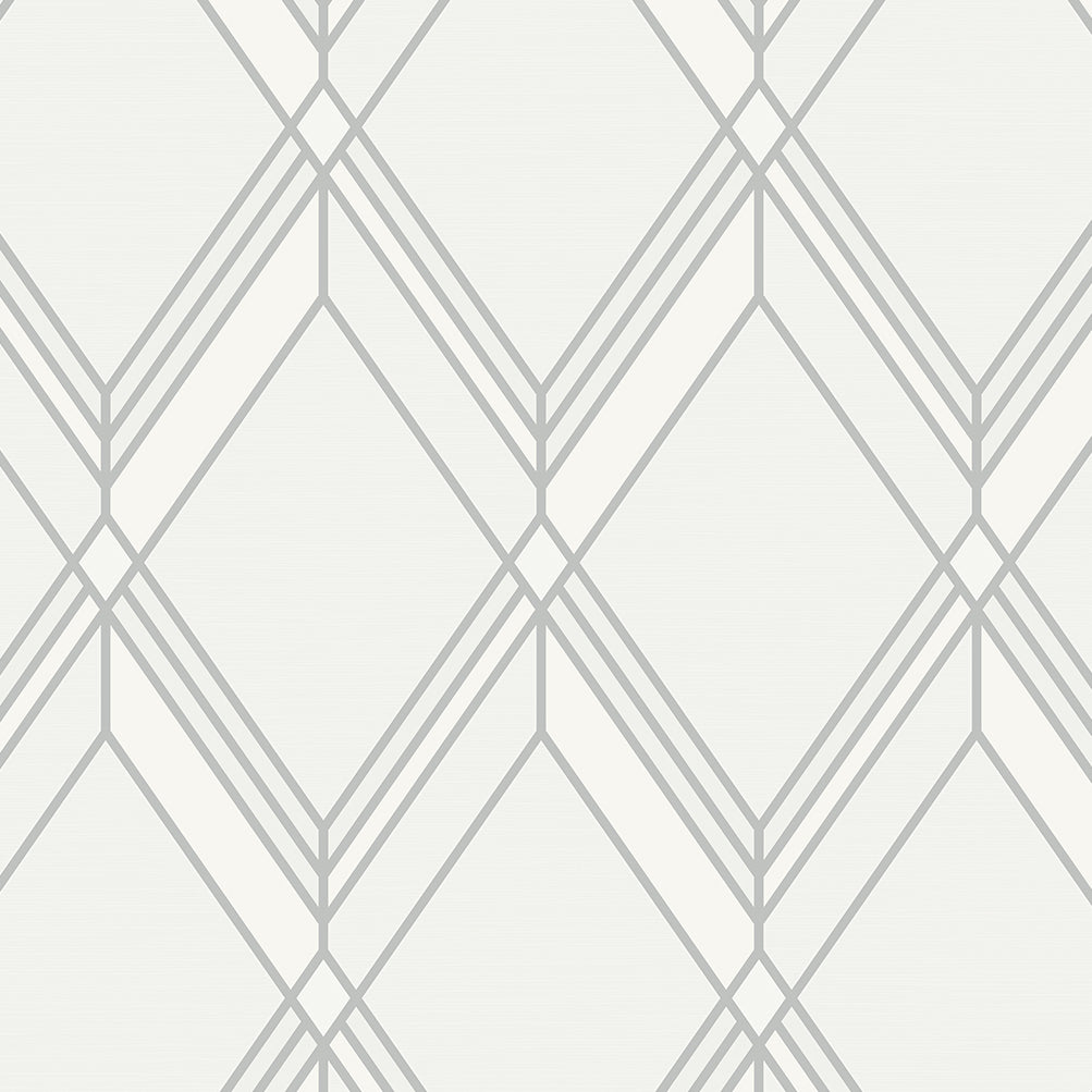 DC60510 | Brooklyn Diamond, Silver - Collins & Company Wallpaper