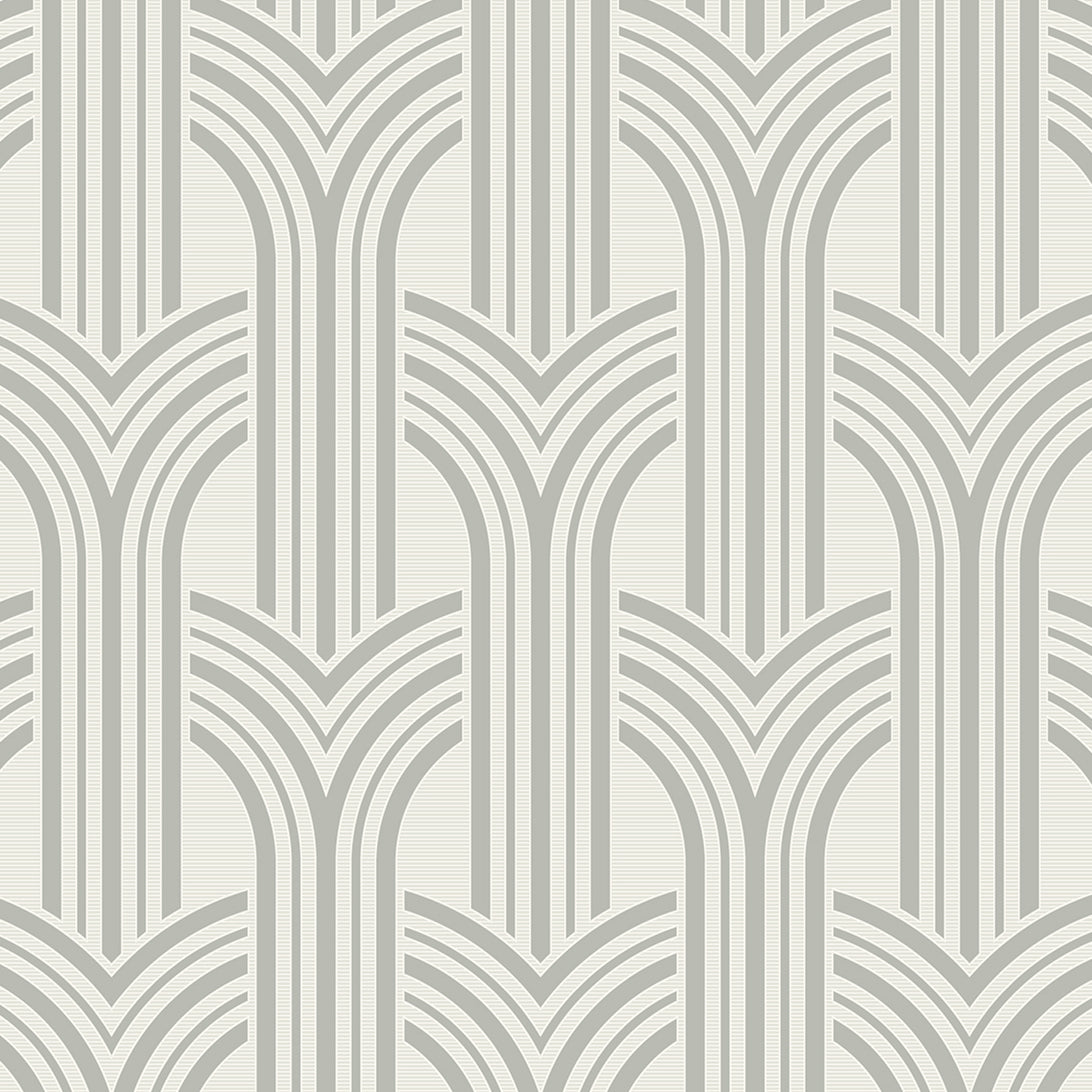 DC61307 | Broadway Arches, Silver - Collins & Company Wallpaper