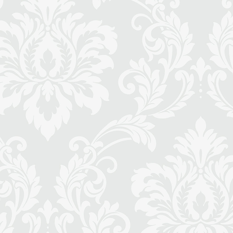 DC61600 | Deco Damask, Off-White - Collins & Company Wallpaper