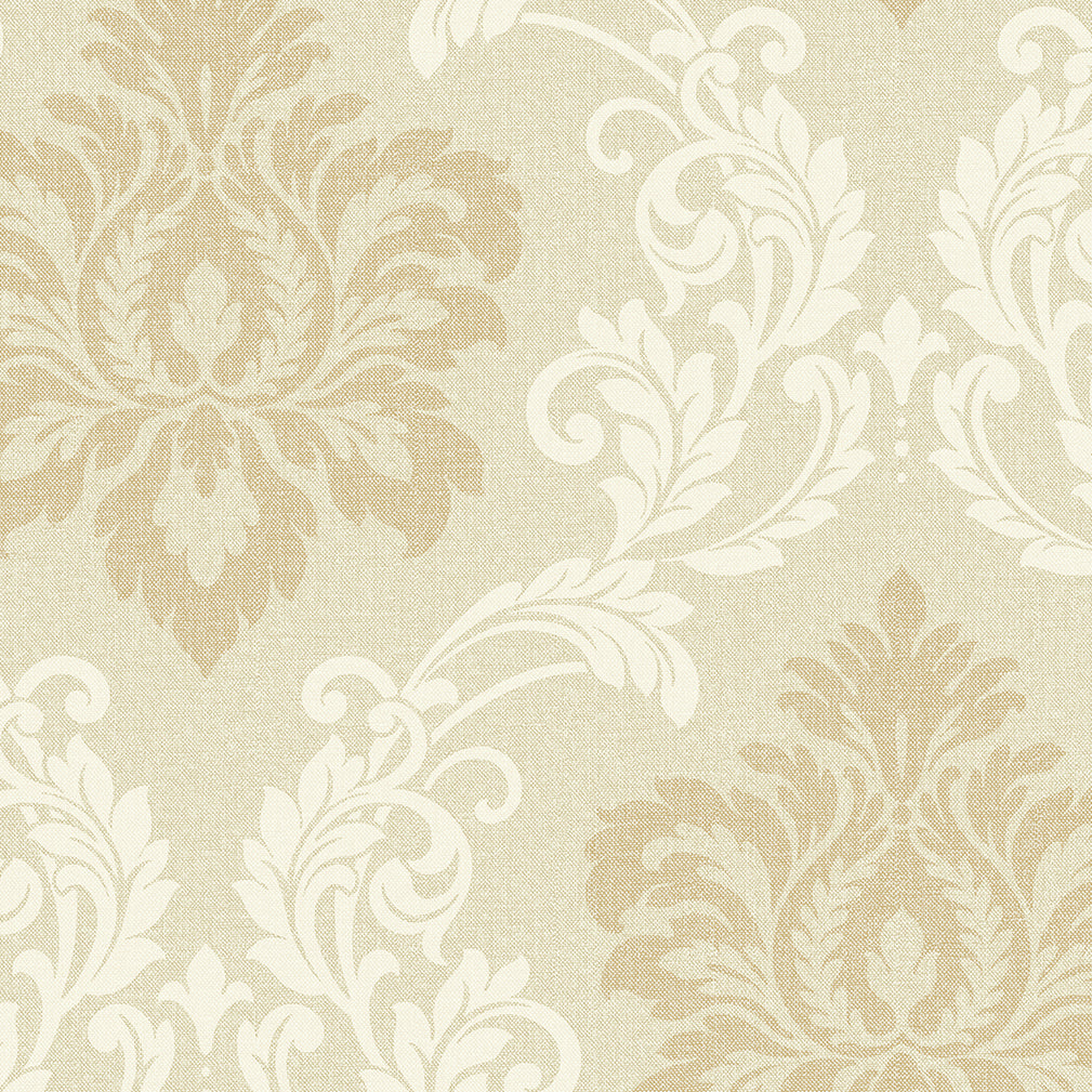 DC61605 | Deco Damask, Beige - Collins & Company Wallpaper