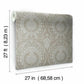 Buy DM4902 Imperial Damask Wallpaper Mink/Silver Damask Resource Library York Wallpaper1 