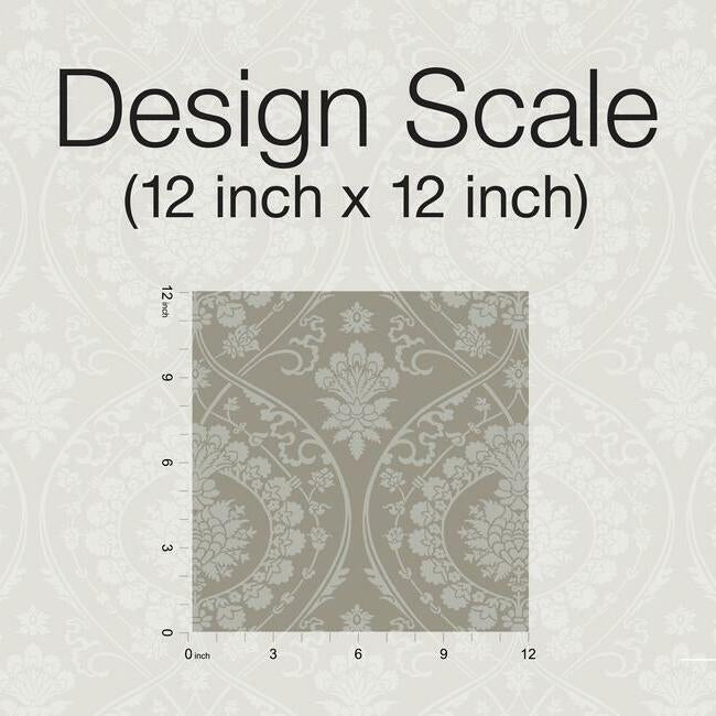 Buy DM4902 Imperial Damask Wallpaper Mink/Silver Damask Resource Library York Wallpaper1 