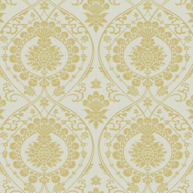 Search DM4903 Imperial Damask Wallpaper Linen/Gold Damask Resource Library York Wallpaper1 