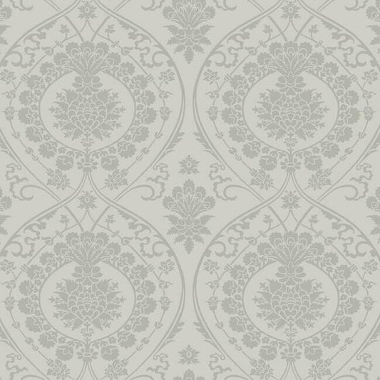 Looking DM4904 Imperial Damask Wallpaper Grey/Silver Damask Resource Library York Wallpaper1 