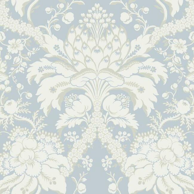 Select DM4955 French Artichoke Damask Wallpaper Periwinkle Damask Resource Library York Wallpaper1 