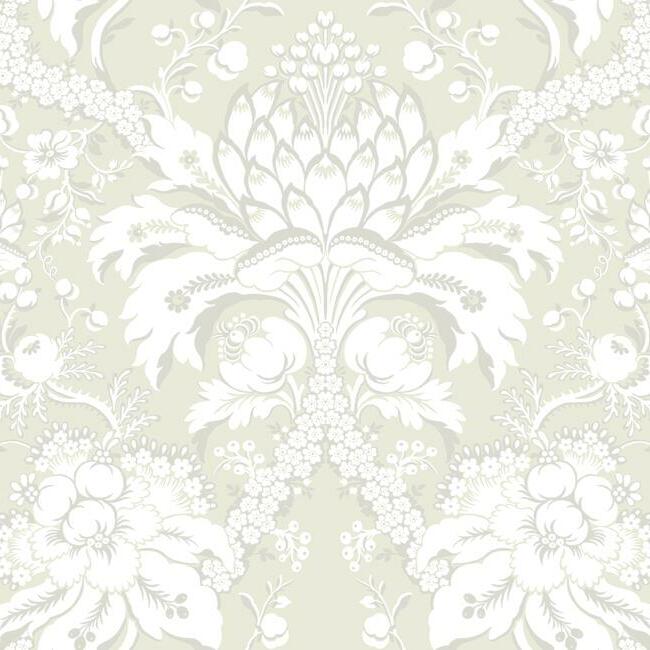 Order DM4956 French Artichoke Damask Wallpaper Beige On Gold Damask Resource Library York Wallpaper1 