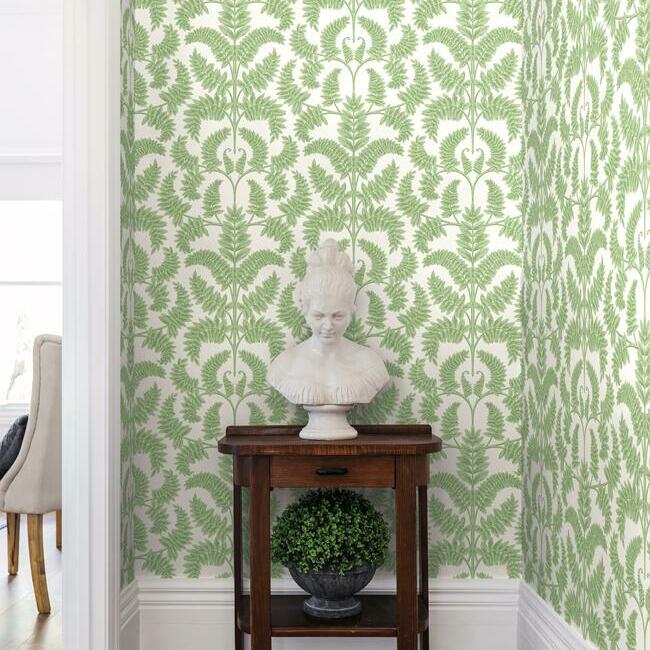 View DM4961 Royal Fern Damask Wallpaper Green Damask Resource Library York Wallpaper1 