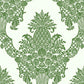 Select DM4976 Pineapple Wallpaper Green/White Damask Resource Library York Wallpaper1 