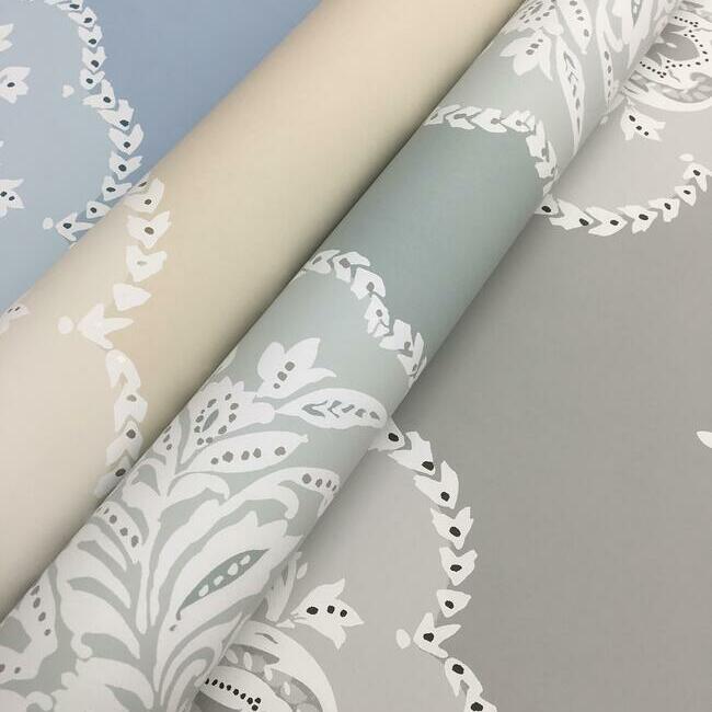 Purchase DM4983 Signet Medallion Damask Wallpaper Beige Damask Resource Library York Wallpaper1 