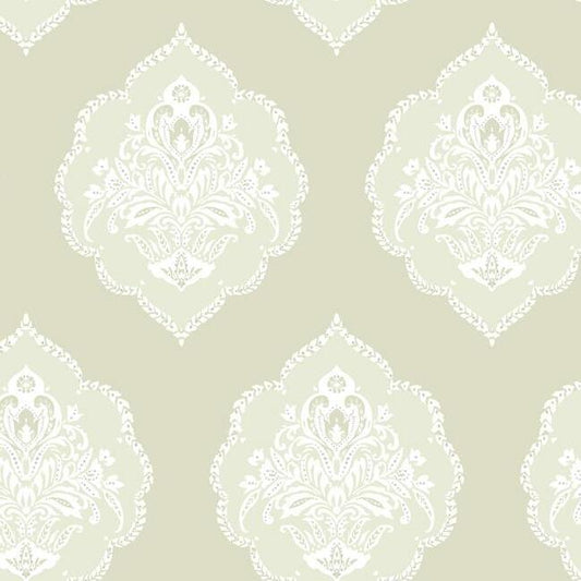 Purchase DM4983 Signet Medallion Damask Wallpaper Beige Damask Resource Library York Wallpaper1 