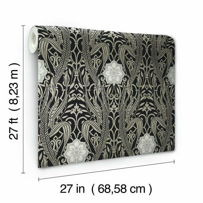 Select DM4995 Gatsby Damask Wallpaper Black Damask Resource Library York Wallpaper1 