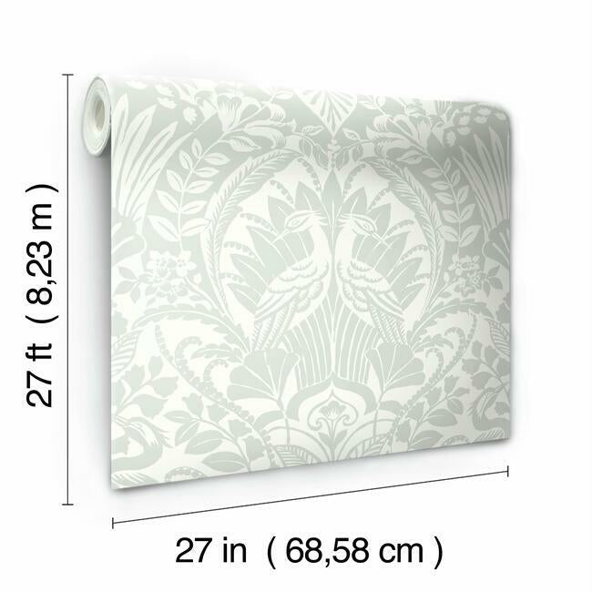 View DM4998 Egret Damask Wallpaper Sage Damask Resource Library York Wallpaper1 
