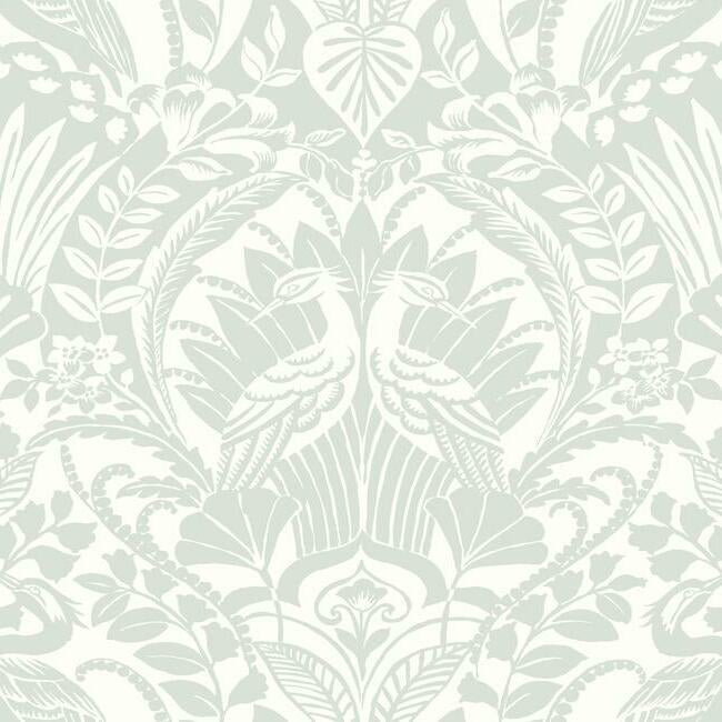 View DM4998 Egret Damask Wallpaper Sage Damask Resource Library York Wallpaper1 