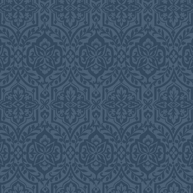 Select DM5037 Cathedral Damask Wallpaper Indigo Damask Resource Library York Wallpaper1 