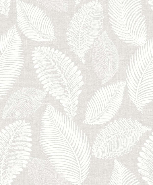 EW10007 | Tossed Leaves, Beige - Seabrook Designs Wallpaper