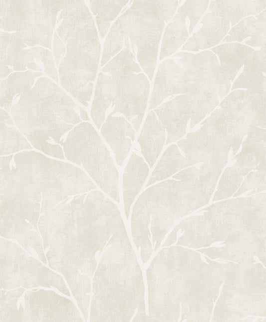 EW10205 | Avena Branches, Beige - Seabrook Designs Wallpaper
