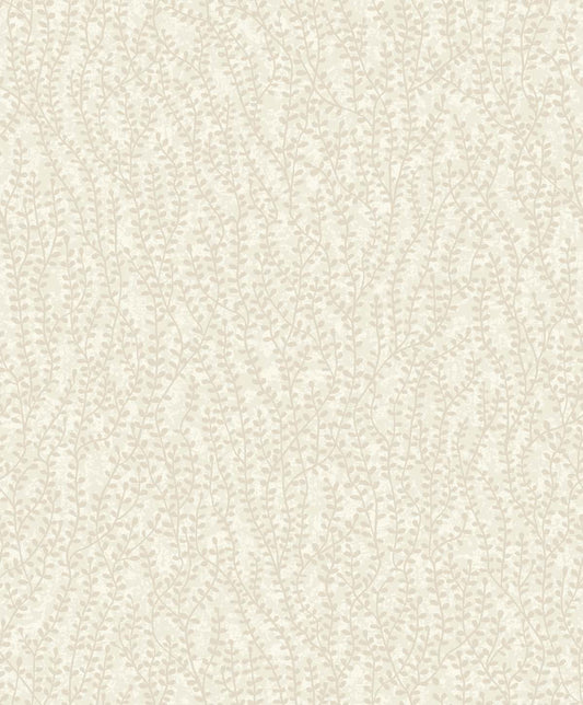 EW10605 | Seaweed Beaded Branches, Beige - Seabrook Designs Wallpaper