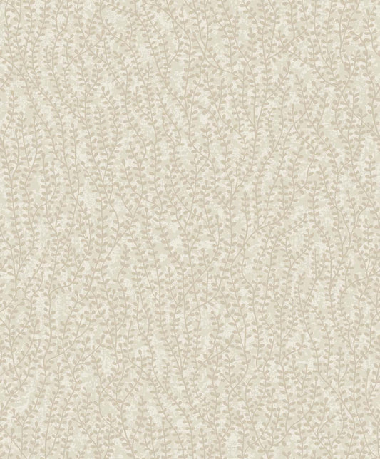 EW10607 | Seaweed Beaded Branches, Beige - Seabrook Designs Wallpaper