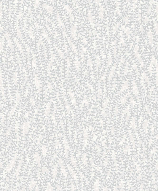EW10608 | Seaweed Beaded Branches, Grey - Seabrook Designs Wallpaper