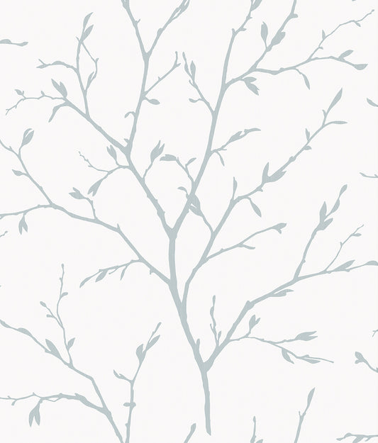 EW11802 | Branching Out, Blue - Seabrook Designs Wallpaper