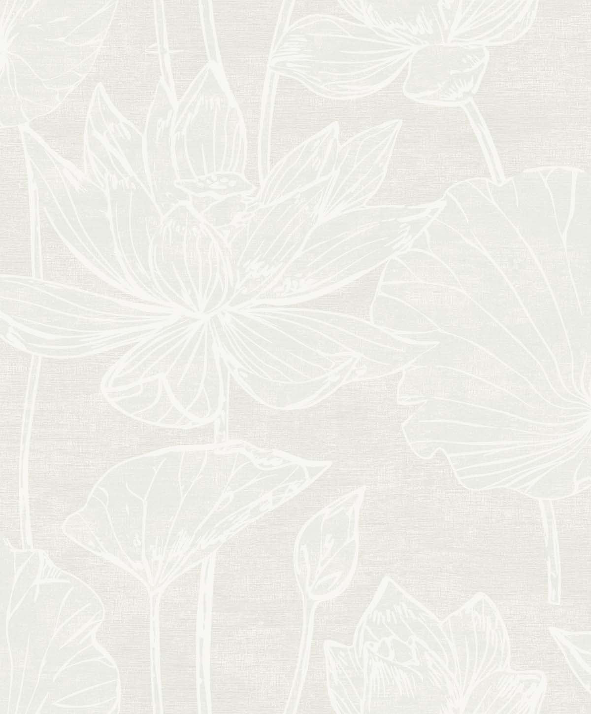 EW12015 | Water Lilies, Beige - Seabrook Designs Wallpaper