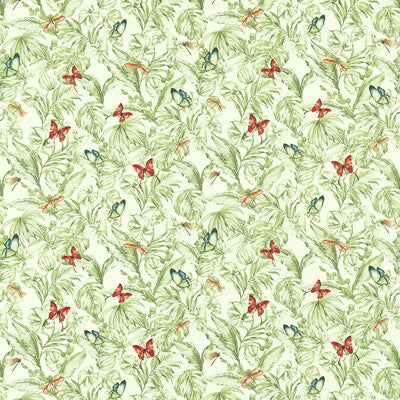 F1513-05 Acadia Olive/Spice Botanical &amp; Floral Clarke And Clarke Fabric