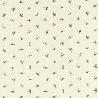F1514-04 Damsel Teal Animal/Insects Clarke And Clarke Fabric