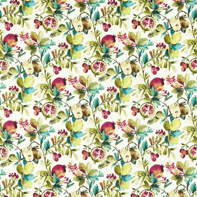 F1516-01 Fruta Summer Cotton Botanical &amp; Floral Clarke And Clarke Fabric