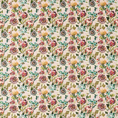 F1519-02 Paradise Blush Botanical &amp; Floral Clarke And Clarke Fabric
