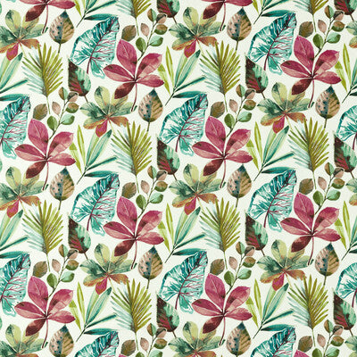 F1521-01 Rainforest Autumn Botanical &amp; Floral Clarke And Clarke Fabric