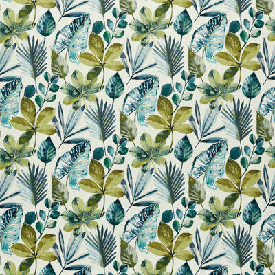 F1522-01 Rainforest Glade Velvet Botanical &amp; Floral Clarke And Clarke Fabric