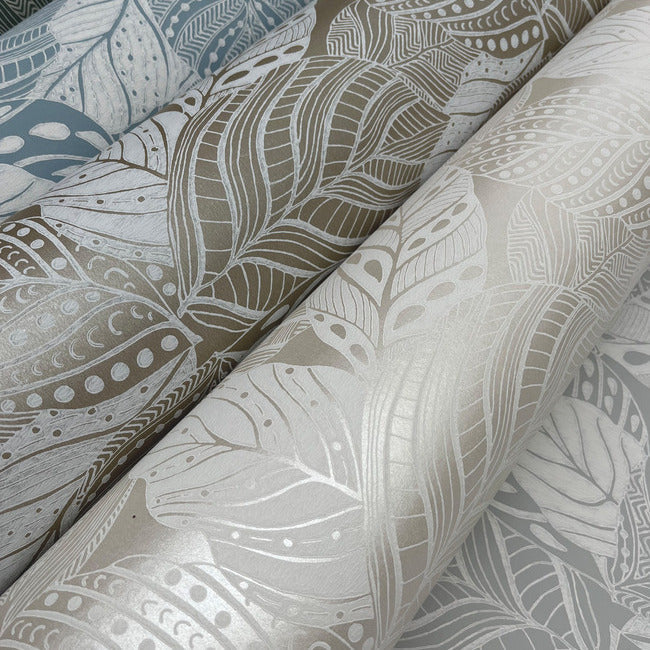 Looking Go8225 Vinca Smokey Blue Greenhouse York Wallpaper