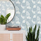 Save Go8225 Vinca Smokey Blue Greenhouse York Wallpaper