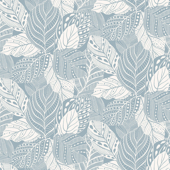 Save GO8225 Vinca Smokey Blue Greenhouse by York Wallpaper